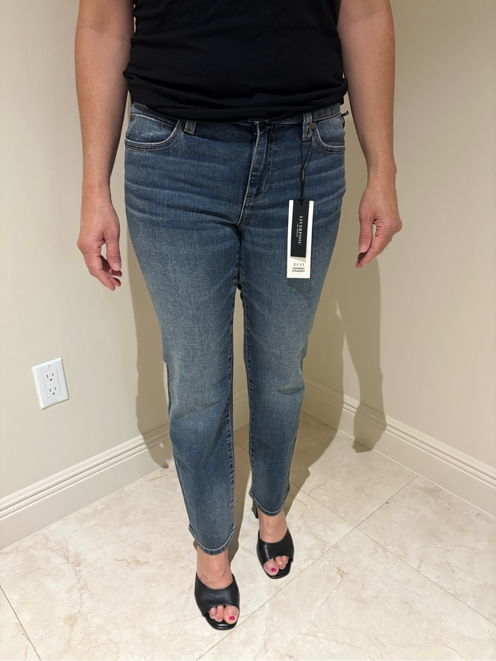Liverpool LA: kennedy straight blue jean